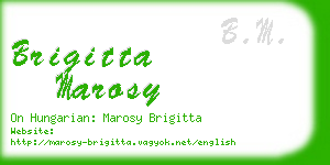 brigitta marosy business card